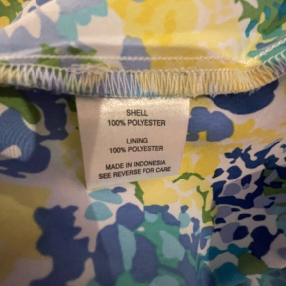 New Directions Abstract Print and Ruffled Dress 14 FREE SHIP - Picture 5 of 5